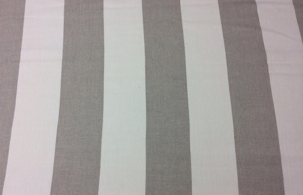 BALLARD DESIGNS SUZANNE KASLER LINEN FLAX BLANC STRIPE 13oz FABRIC BY YARD 56″W
