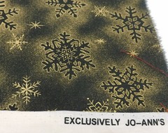 Jo Ann’s Ombre Snowflakes Fabric 2/3 Yd Black Gold Holiday Christmas Winter