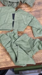 Military Fabric Lot Green Beige Camo – GI Joe Clothes Sacks Shirts Pants DIY