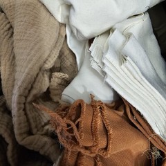 CLOSEOUT EXOTIC FABRIC SCRAPS PER 5 LBS BULK: SILK, CASHMERE, WOOL, COTTON MORE