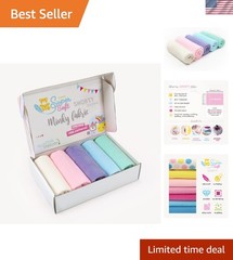 5-Piece Pastel Minky Fabric Bundle | Soft & Hypoallergenic for Sewing Projects