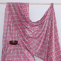 By The Yard Natural Cotton Hand Block Printed Fabric Women Girls Dress Fabric