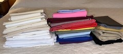 16# 38 pcs, solid color cotton for quilting, crafts, apparel, varying lengths