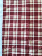 149x65cm Twill Cotton Plaid Burgundy Pink White Cotton Fabric