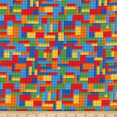 Mook Fabrics Building Blocks All Over Multi BTY 36″ x 45″