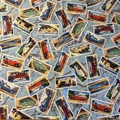 Robert Kaufman Fabric Classic Cars Kate Ward Thacker #13976 Road Trip USA 1/2 Yd