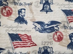 Richloom Patriotic Fabric We The People Americana 46″x96″ Rare OOP 2.6 Yards NEW