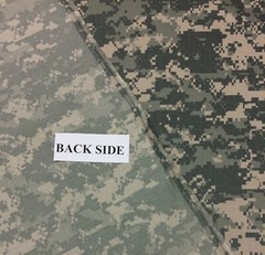 ACU DIGITAL NY/CO TWILL CAMO FABRIC MILITARY APPAREL FLAME RESISTANT FABRIC 66″W