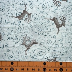 Christmas Fabric | Winter Shimmer 3 Deer & Snowflake Fog | Robert Kaufman YARD