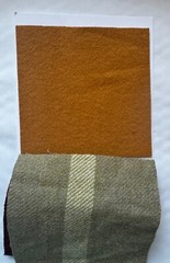 Vintage Pattern Wool: appliqué, rug, craft: (6) 4.5″ Charm Sq; Falling Leaves