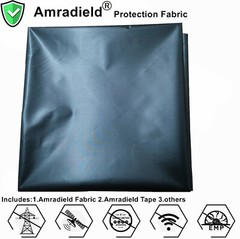 Black Copper Faraday Conductive Fabric EMF RF Blocking Shielding Effectiveness