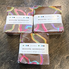 Moda Modern Workshop 2 1/2” Squares Lot Multicolor Abstract Cotton Precut
