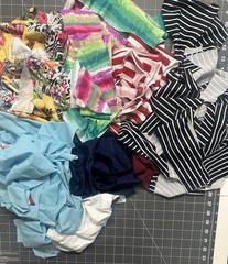 1 Pound 13 Oz Scrap Swim Suit Fabric For Dolls , Barbie