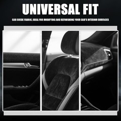 Suede Car Interior Wrap 59.06″×15.75″ Self Adhesive Cuttable Fabric Trim