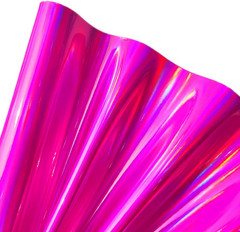 11.8″X53″ Holographic Faux Leather Fabric, Mirror Reflective Vinyl for DIY Hair