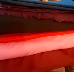 10 pound Solid Color Vintage Sewing Fabric Polyester Yardage unknown black red+