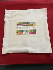NEW Bella Solids by Moda Junior Layer Cake, White 20-10″ x 10″ Squares