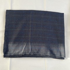 2 yard~ Gray with Stripes of light Red & Cream Woven Wool Blend Fabric, 60″ W