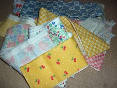 lot 1 30’s reproduction fabric scrap bag