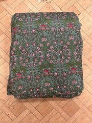 25 Yard Hand Block Print Handmade Cotton Indian Natural Sanganeri Printed Fabric