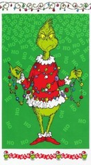 24″ X 44″ Panel How the Grinch Stole Christmas Dr. Seuss Fabric Panel D410.11