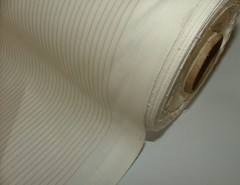 Cotton Curtain Lining Fabric FRENCH PINSTRIPE TAUPE Sold By The Metre