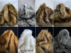 Faux Animal Fur Long Pile Heavy 65″ Wide Fabric, Plush, Warm Soft Coat, Fursuit