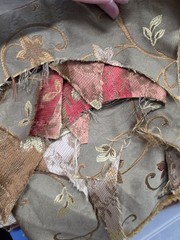 Upholstery Fabric Lot Remnant Scraps Rough Cut Pieces Sewing Quilt Crafts 6.5lbs