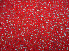 30s Reproduction Fabric By Half-Yard Tiny White Floral on Red Premium Cotton