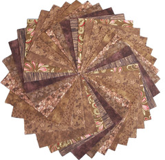 54 Browns Calico Fabric 5″ Quilting Squares Cotton Charm pack bundle