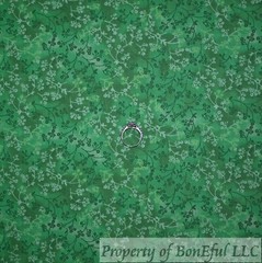 BonEFul FQ Cotton Quilt Green Calico Flower Tonal Texture Blender Small Tiny Dot