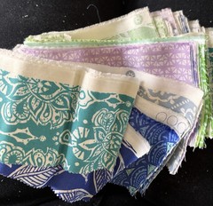 29 Strips Hand Cut Prints (some With Selvidges) Should Be Cut To 1.5”