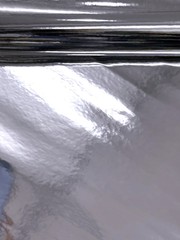 Silver 54″ Wide Upholstery Chrome Mirror Reflective Vinyl Fabric By The Yard