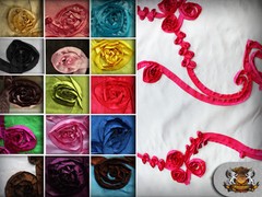 Taffeta Ribbon Rosette Fabrics 58″ Wide Sold by the yard