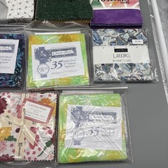 Lot Of (11) Charm Fabric 5” Bundles Mix Of 24, 35, 42 Pcs Per Bundle