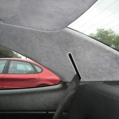Black/Brown/Grey/Beige Headliner Suede Fabric Upholstery Roof Liner Replacement