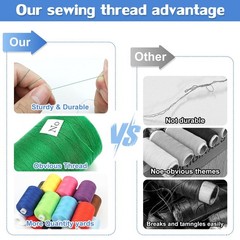 All Purpose Sewing Thread, White Thread for Machine, 6 Spools