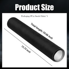 Suede Car Interior Wrap 59.06″×15.75″ Self Adhesive Cuttable Fabric Trim