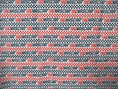 NASCAR Car Auto Racing Red/Black/White Cotton Fabric SBTY X 44″W NEW