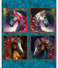 3 Wishes Fabrics Drinkers of the Wind Pillow Panel Multi 36 x 43 In Panel
