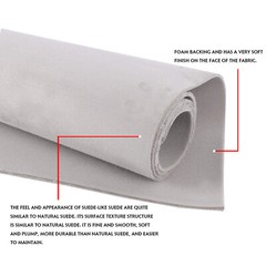40″x60″ Gray Suede Headliner Fabrics 1/8″ Foam Backed Car Roof Door Upholstery