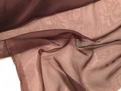Brown Sheer Fabric 16 yards 118 wide drapery curtain Rose Brand Fire Resistant