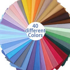 40 Piece Solid Color Fabric Bundles – 10 X 10 Inch Multi-Color Fabric Squares fo