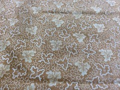LEAVES ON GOLDEN BROWN- COTTON–BY THE YARD
