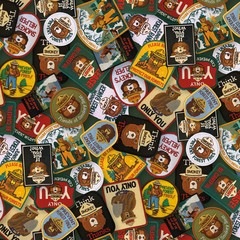 Friends of Smokey Bear Patches From Riley Blake Designs BTY