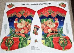Cranston VIP Santa Jumbo Christmas Stocking Panel Cut & Sew 30” Laurie Cook