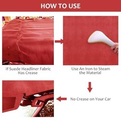 Suede Headliner Fabric with Foam Backing Material – Red 96*60 Inch