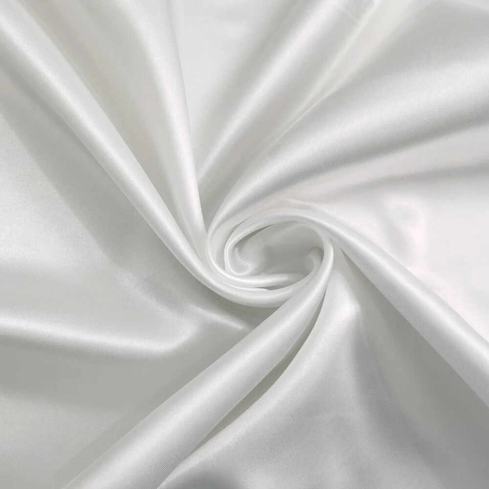 Silky Satin 58″ Wide By Yards Solid Charmeuse Scarf Craft DIY Fabric White Black