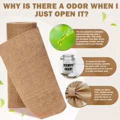 12″ x 10 yd Burlap Table Runners, Jute Burlap Runner for Table, Fabric Roll w…