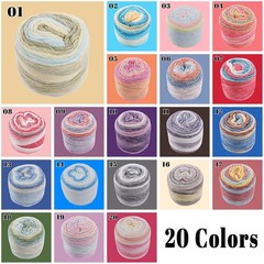 100g/roll Colorfulful Candy Bean Scarf Mohair Yarn Special Knitting Wool Ball